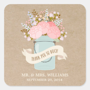 Rustic Flowers Gefallen Stickers