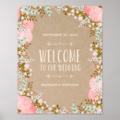 Rustic Flowers | Hochzeitssymbol Poster (Vorne)
