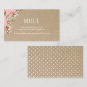 Rustic Flowers | Website-Karte für Hochzeiten Begleitkarte (Vorne/Hinten)