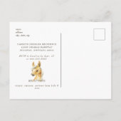 Rustic Foal Baby Shower Einladung Postcard (Rückseite)