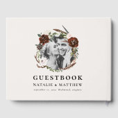 Rustic Foliage and Antler Wedding Gästebuch (Rückseite)