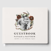 Rustic Foliage and Antler Wedding Gästebuch (Vorderseite)