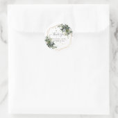 Rustic Foliage Blue Gum Eucalyptus Vielen Dank Runder Aufkleber (Tasche)