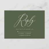 Rustic Foliage Farmhouse Elegante Wedding details Begleitkarte (Rückseite)