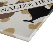 Rustic Folk Art Rooster Pattern, Farmhouse Kitchen Schneidebrett (Ecke)