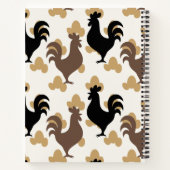 Rustic Folk Art Rooster Pattern, Farmhouse Recipe Notizblock (Rückseite)