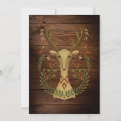 Rustic Folk Art Weihnachtsmann Einladung (Rückseite)