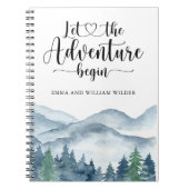 Rustic Forest Adventure Mountains Neugierig Notizblock (Vorderseite)