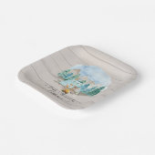Rustic Forest Animals Deer Bear Boy Baby Shower Pappteller (Gewinkelt)