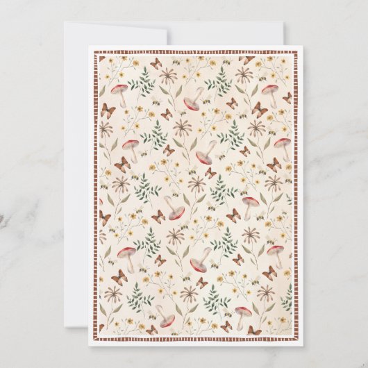 Rustic Forest Baby Dusche Einladung (Rückseite)