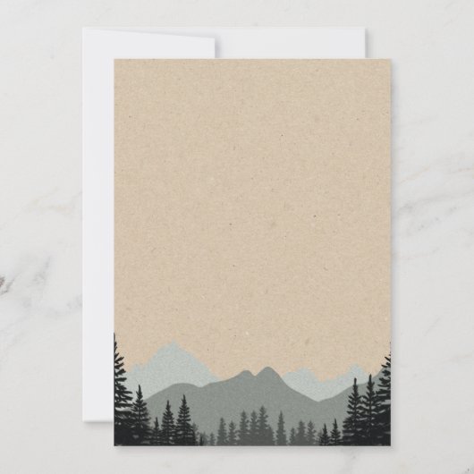 Rustic Forest Baby Dusche Einladung (Rückseite)