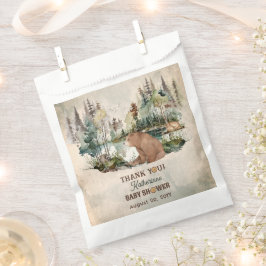 Rustic Forest Bearly Wait Baby Dusche Vielen Dank Geschenktütchen
