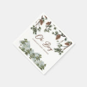 Rustic Forest Boy Babydusche Serviette (Ecke)