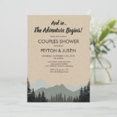 Rustic Forest Couples Dusche Einladung (Stehend Vorderseite)
