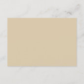 Rustic Forest Elegant Wedding Begleitkarte (Rückseite)