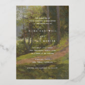 Rustic Forest Elegant Wedding Folieneinladung (Vorderseite)