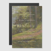 Rustic Forest Elegant Wedding Magneteinladung (Vorne/Hinten)