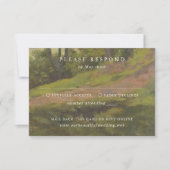 Rustic Forest Elegant Wedding RSVP Karte (Vorderseite)