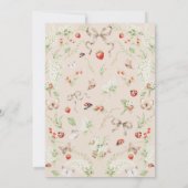 Rustic Forest Floral Bow Neutral Baby Shower Einladung (Rückseite)