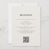 Rustic Forest Mountains QR Code Wedding  Einladung (Rückseite)