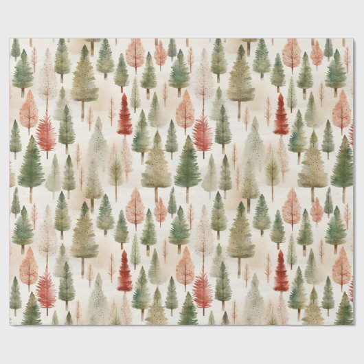 Rustic Forest of Trees  Geschenkpapier (Flach)