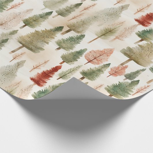 Rustic Forest of Trees  Geschenkpapier (Ecke)