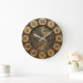 Rustic Forest Path Wall Clock  Große Wanduhr (Zuhause)