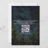 Rustic Forest Sky Night Elegant QR Code Wedding Einladung (Rückseite)