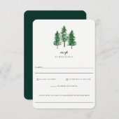 Rustic Forest Wedding Food Allergy RSVP Card (Vorne/Hinten)