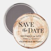 Rustic Forest Wedding Save the Date Magnet (Vorderseite/Rückseite)