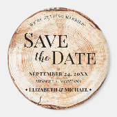 Rustic Forest Wedding Save the Date Magnet (Vorne)