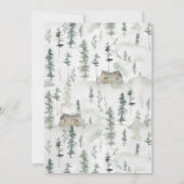 Rustic Forest Woodland Bear Baby Shower Invitation Einladung (Rückseite)
