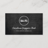RUSTIC FORK & KNIFE LOGO Business Card Visitenkarte (Vorderseite)
