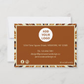 Rustic Foto Grid Nail Salon Bestellung Danke Karte (Rückseite)