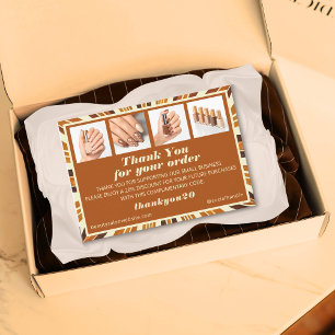 Rustic Foto Grid Nail Salon Bestellung Danke Karte