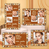 Rustic Foto Grid Nail Salon Bestellung Danke Karte