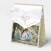 Rustic Foto Wedding Danke Geschenkschachtel (Vorderseite)