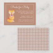 Rustic Fox Baby Showbuchkarte Begleitkarte (Vorne/Hinten)