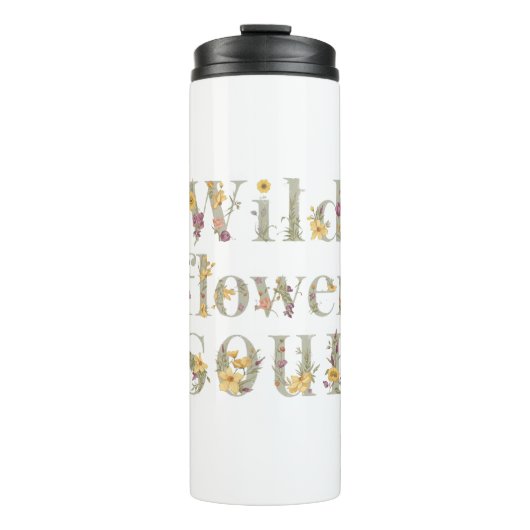 Rustic Free Spirit Botanical Typography Thermosbecher (Vorderseite)