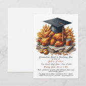 Rustic Fried Chicken Graduation Party Einladung (Vorne/Hinten)