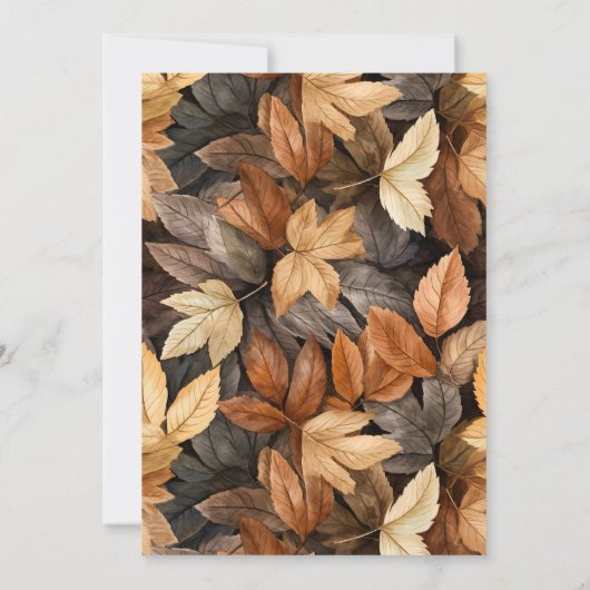 Rustic Friendsgiving Dinner Einladung (Rückseite)