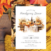 Rustic Friendsgiving Dinner Einladung