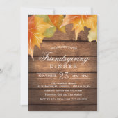 Rustic Friendsgiving Dinner Einladung (Vorderseite)