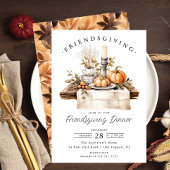 Rustic Friendsgiving Dinner Invitation Einladung