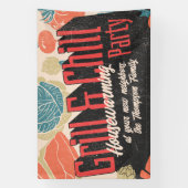 Rustic Friendsgiving Housewarming GRILLEN Erntedan Banner (Vertikal)