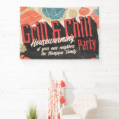 Rustic Friendsgiving Housewarming GRILLEN Erntedan Banner (InSitu)