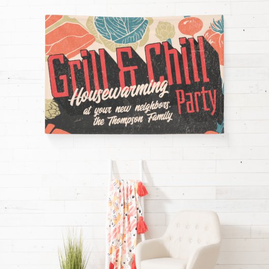 Rustic Friendsgiving Housewarming GRILLEN Erntedan Banner (InSitu)
