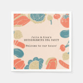 Rustic Friendsgiving Housewarming GRILLEN Erntedan Serviette (Vorderseite)