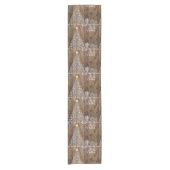 Rustic Frohe Weihnachts Slogan Table Runner Kurzer Tischläufer (Vorderseite)