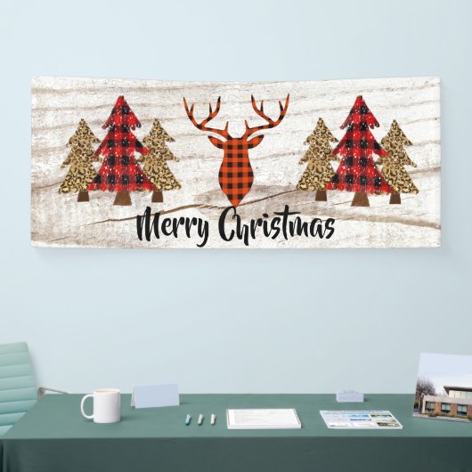 Rustic Frohe Weihnachtsbanner Banner (Messe)
